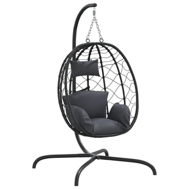 Hangende Ei-Stoel Met Kussen Poly Rattan & Staal