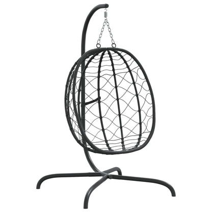 Hangende Ei-Stoel Met Kussen Poly Rattan & Staal