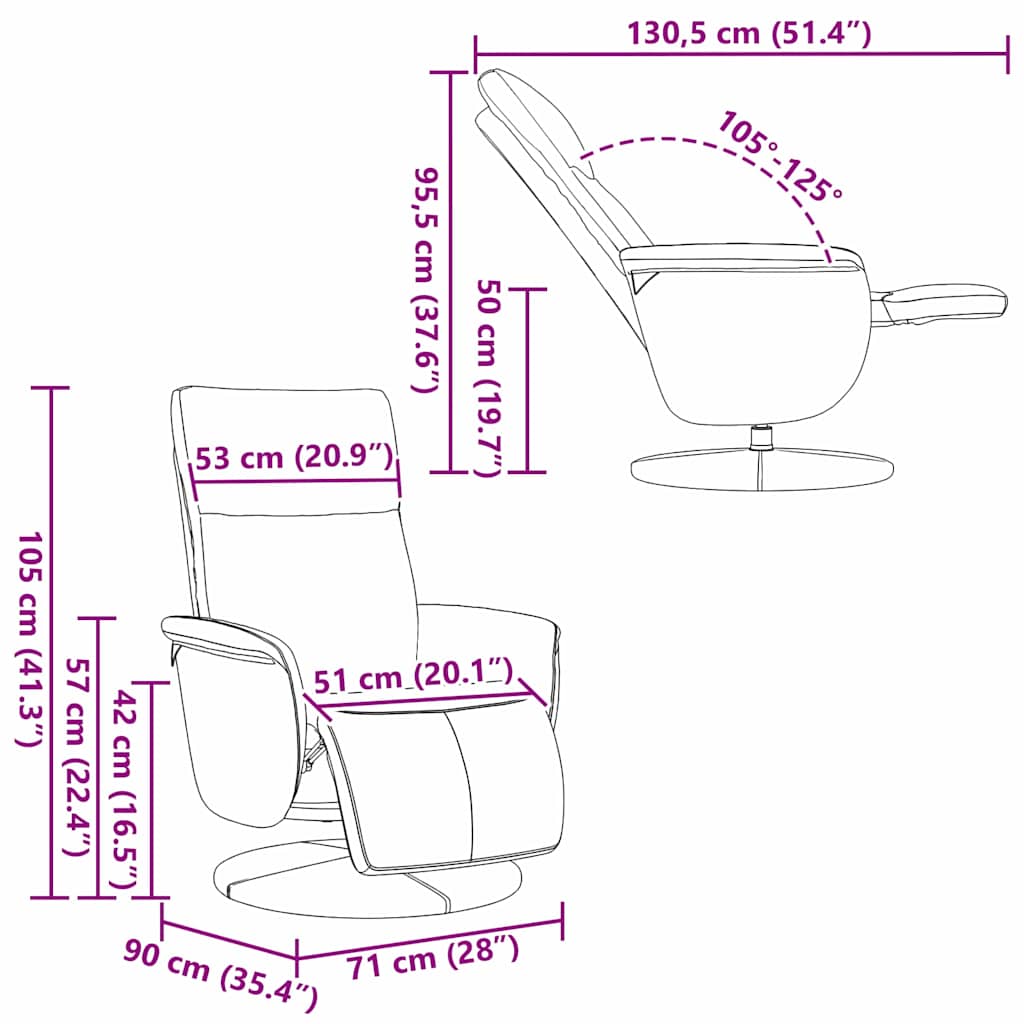 Massage Recliner Stoel Nep Leer