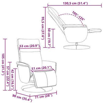 Massage Recliner Stoel Nep Leer