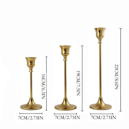 Metal Candlesticks Stand,Gold Candle Holder, Coffee Dining Table Centerpieces,Wedding Decoration,Christmas, Halloween Decoration
