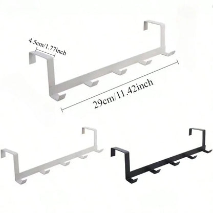 Over The Door 5 Hook Hanger Rack for Coat Hat Towel Bathroom Kitchen Organizer