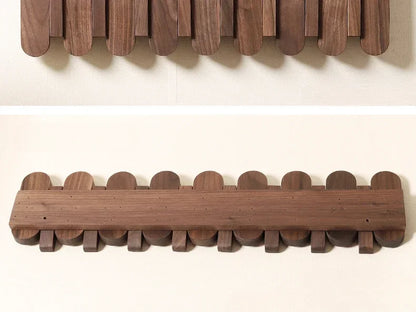 Luxury Wall Coat Rack Walnut Wood Clothes Dress Hanger Hooks Backpack Coat Pants Interior Furniture Bedroom Clothing Storage