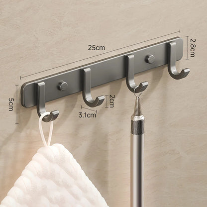 Coat Rack Wall Mount Hooks Space Aluminum Organizer Wall Mounted Entryway & Bathroom Hanger for Beach Towels,Coats,Purses,Bags