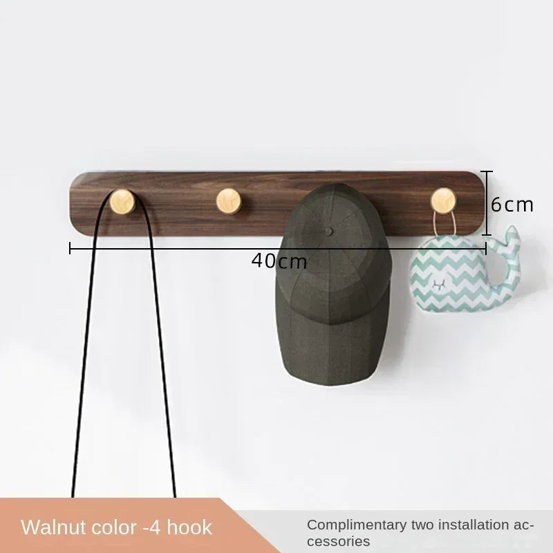 Multifunctional Coat Racks Wall Hook Wall Clothes Hanger Nordic Wooden Hook Door Back Room Entrance Hook Wall Shelving Coat Rack