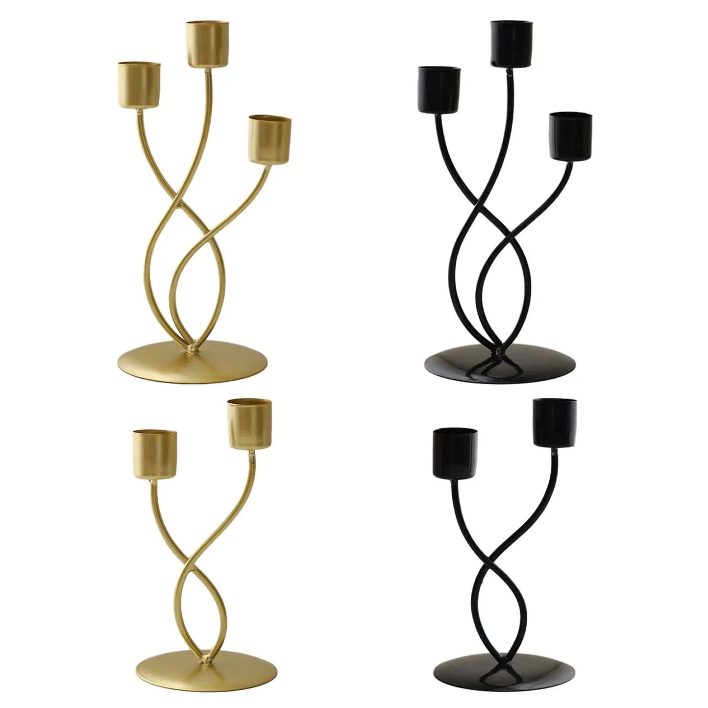 Metal Candle Holder Elegant Vintage Candlestick Holder Table Centerpiece for Mantel Living Room Anniversary Festival Banquet