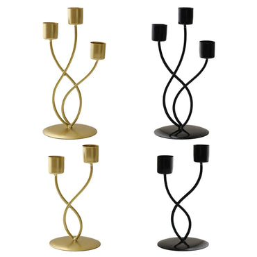 Metal Candle Holder Elegant Vintage Candlestick Holder Table Centerpiece for Mantel Living Room Anniversary Festival Banquet