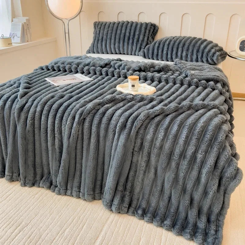 thickened striped blanket