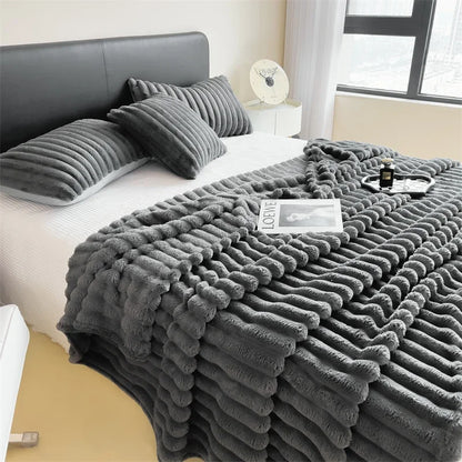 thickened striped blanket