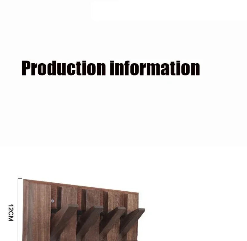 Coat Rack Hook Nordic Walnut Wall Clothes Racks Furniture for Home Dressing Rooms Piano Keys Coat Shelves Dress Hanger Room