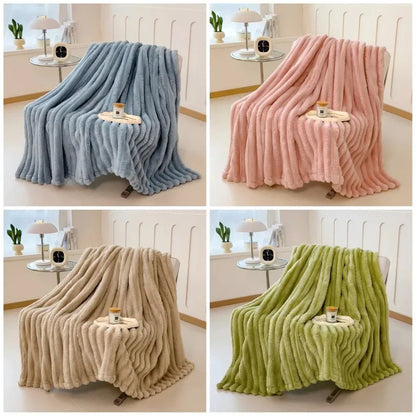 thickened striped blanket