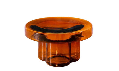 Transparent Glass Coffee Table Modern Round