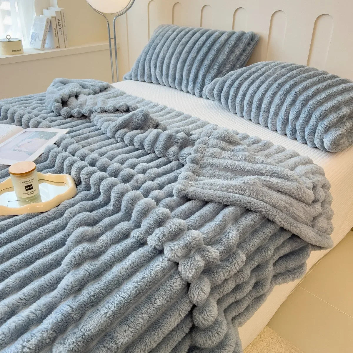 thickened striped blanket