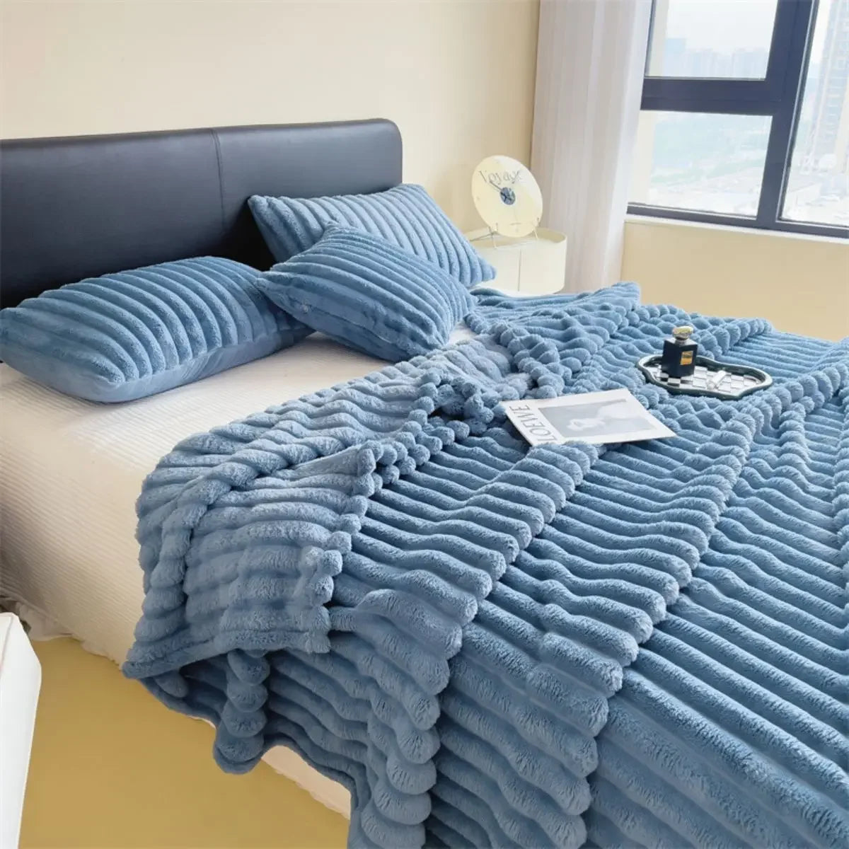 thickened striped blanket