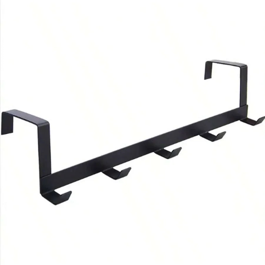 Over The Door 5 Hook Hanger Rack for Coat Hat Towel Bathroom Kitchen Organizer