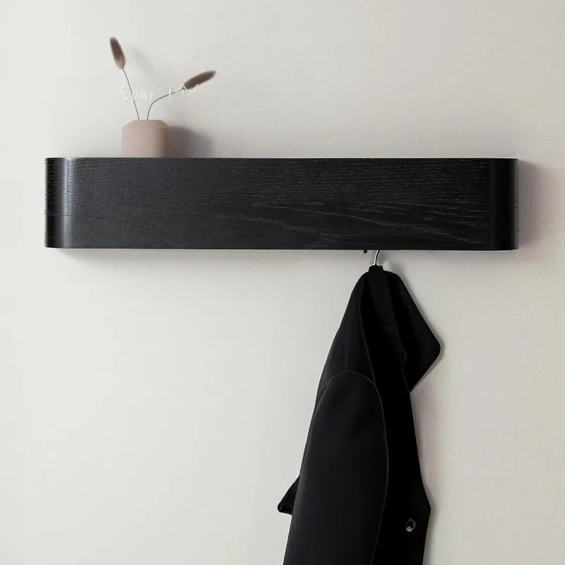 Walnut Wall Hanger, Entrance Clothes Hanger, Wall Coat Hook, Veneer Hanger, Wall Hanger Clothing Rack Stand Garment Rack