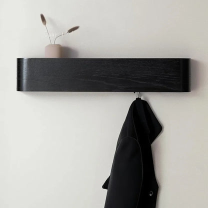 Walnut Wall Hanger, Entrance Clothes Hanger, Wall Coat Hook, Veneer Hanger, Wall Hanger Clothing Rack Stand Garment Rack
