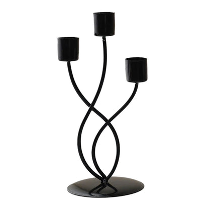 Metal Candle Holder Elegant Vintage Candlestick Holder Table Centerpiece for Mantel Living Room Anniversary Festival Banquet