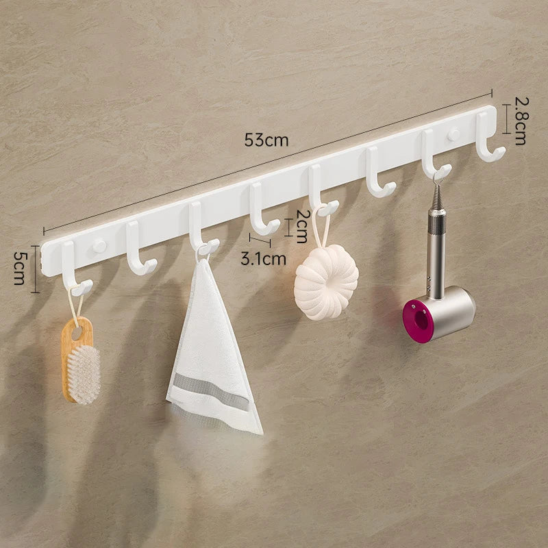 Coat Rack Wall Mount Hooks Space Aluminum Organizer Wall Mounted Entryway & Bathroom Hanger for Beach Towels,Coats,Purses,Bags