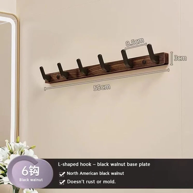 Coat Rack Wall Mount Wooden Wall Hooks Wall Hooks for Coats Entryway Bathroom Clothes Hooks for Hanging Heavy Duty Decorative