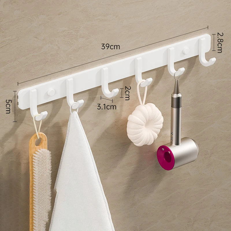 Coat Rack Wall Mount Hooks Space Aluminum Organizer Wall Mounted Entryway & Bathroom Hanger for Beach Towels,Coats,Purses,Bags