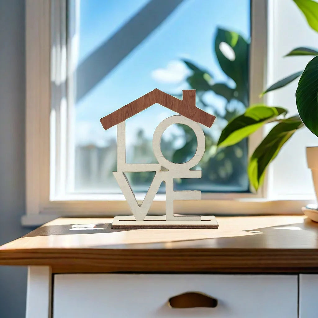 HOME, LOVE Wooden Decorations