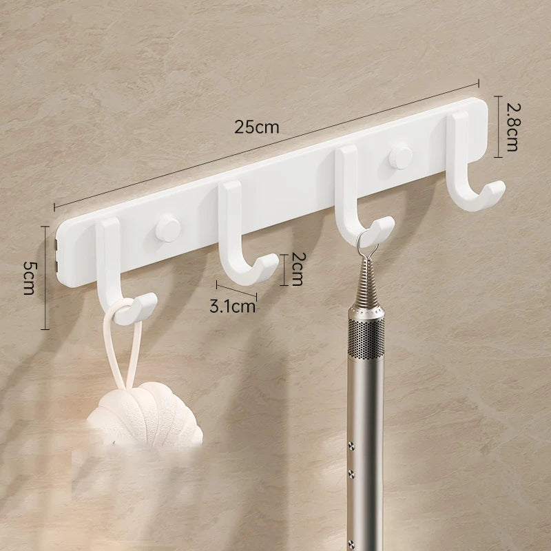 Coat Rack Wall Mount Hooks Space Aluminum Organizer Wall Mounted Entryway & Bathroom Hanger for Beach Towels,Coats,Purses,Bags