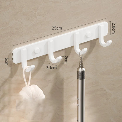Coat Rack Wall Mount Hooks Space Aluminum Organizer Wall Mounted Entryway & Bathroom Hanger for Beach Towels,Coats,Purses,Bags