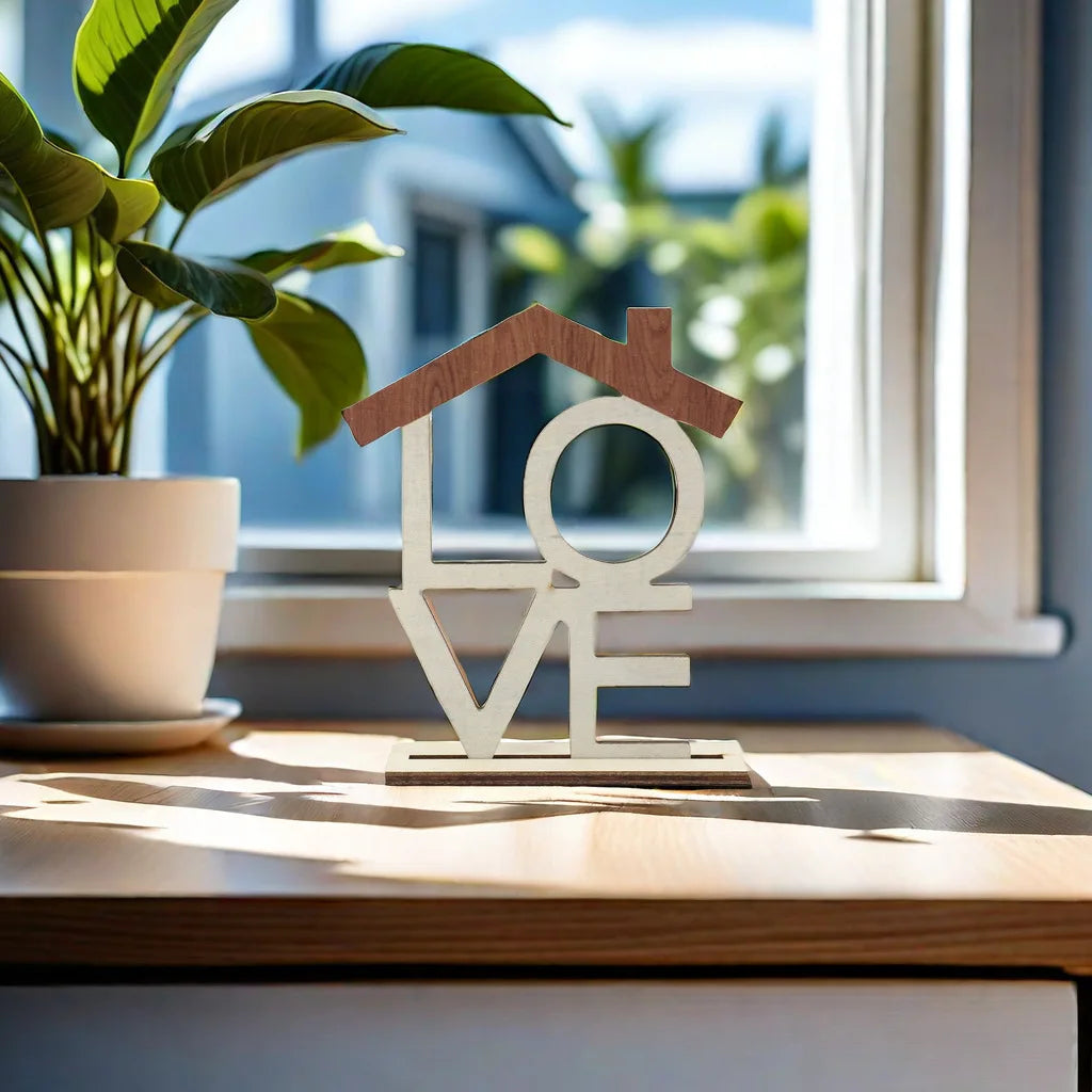 HOME, LOVE Wooden Decorations
