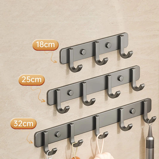 Coat Rack Wall Mount Hooks Space Aluminum Organizer Wall Mounted Entryway & Bathroom Hanger for Beach Towels,Coats,Purses,Bags