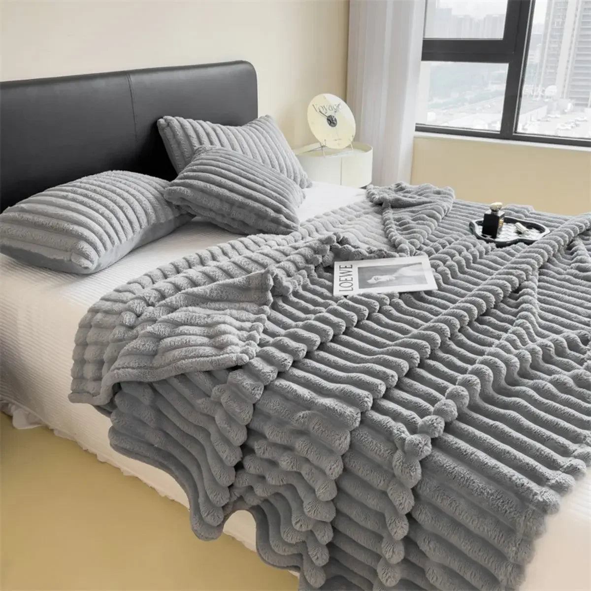 thickened striped blanket
