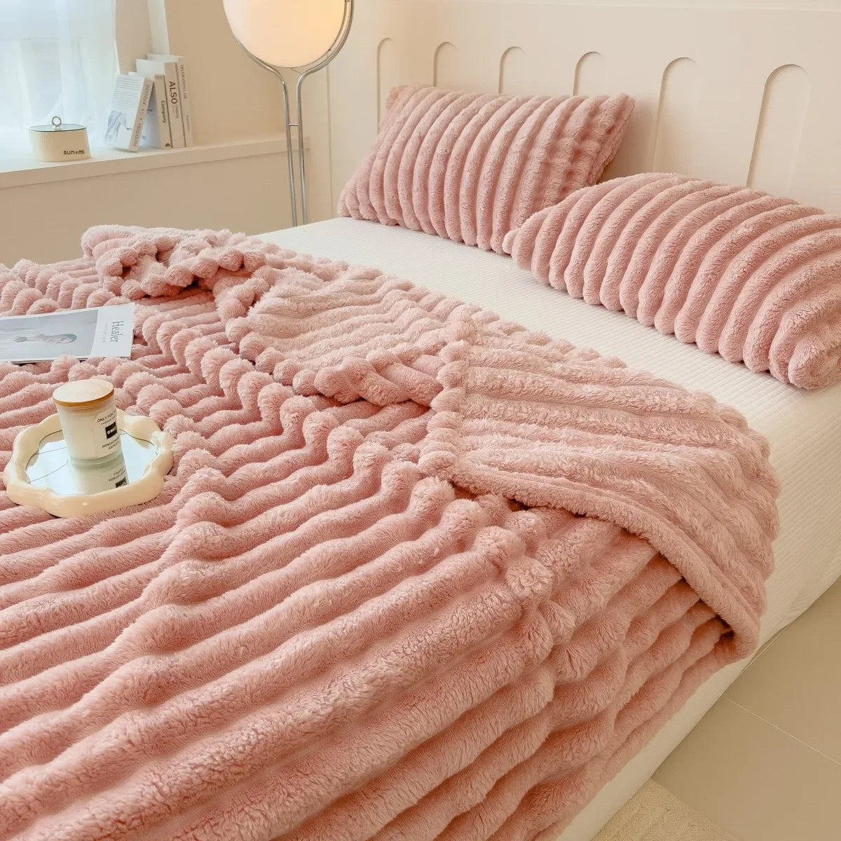 thickened striped blanket