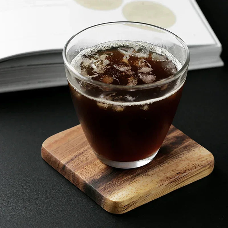 1Pc Wood Coaster Square, Round Coasters
