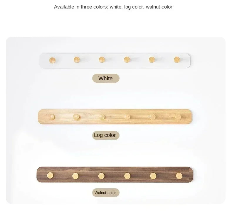 Multifunctional Coat Racks Wall Hook Wall Clothes Hanger Nordic Wooden Hook Door Back Room Entrance Hook Wall Shelving Coat Rack