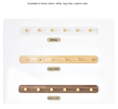 Multifunctional Coat Racks Wall Hook Wall Clothes Hanger Nordic Wooden Hook Door Back Room Entrance Hook Wall Shelving Coat Rack