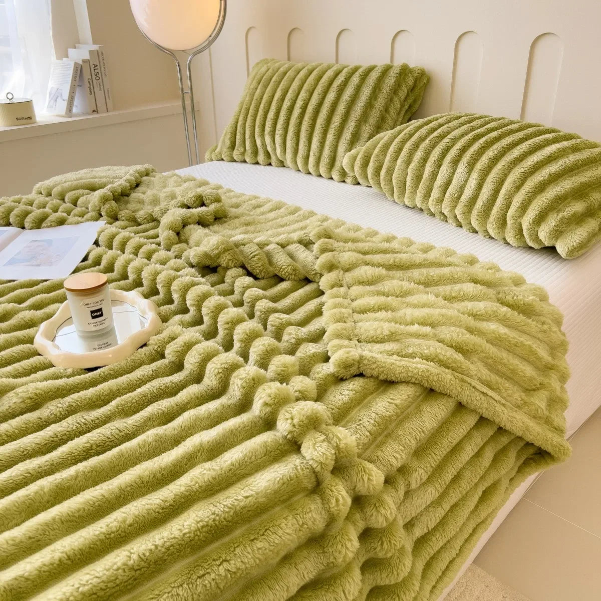thickened striped blanket