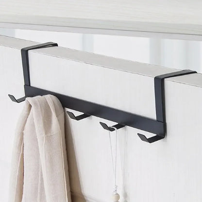 Over The Door 5 Hook Hanger Rack for Coat Hat Towel Bathroom Kitchen Organizer