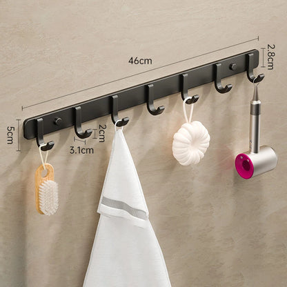 Coat Rack Wall Mount Hooks Space Aluminum Organizer Wall Mounted Entryway & Bathroom Hanger for Beach Towels,Coats,Purses,Bags
