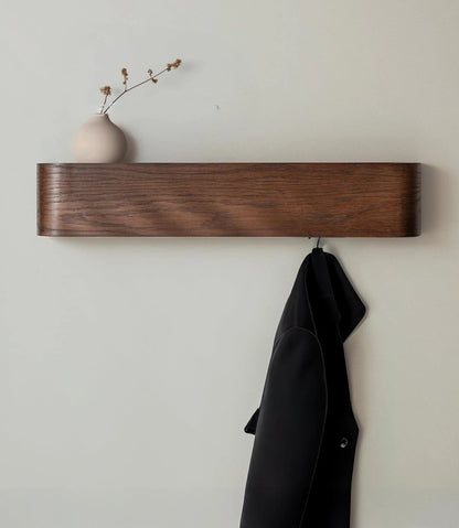 Walnut Wall Hanger, Entrance Clothes Hanger, Wall Coat Hook, Veneer Hanger, Wall Hanger Clothing Rack Stand Garment Rack