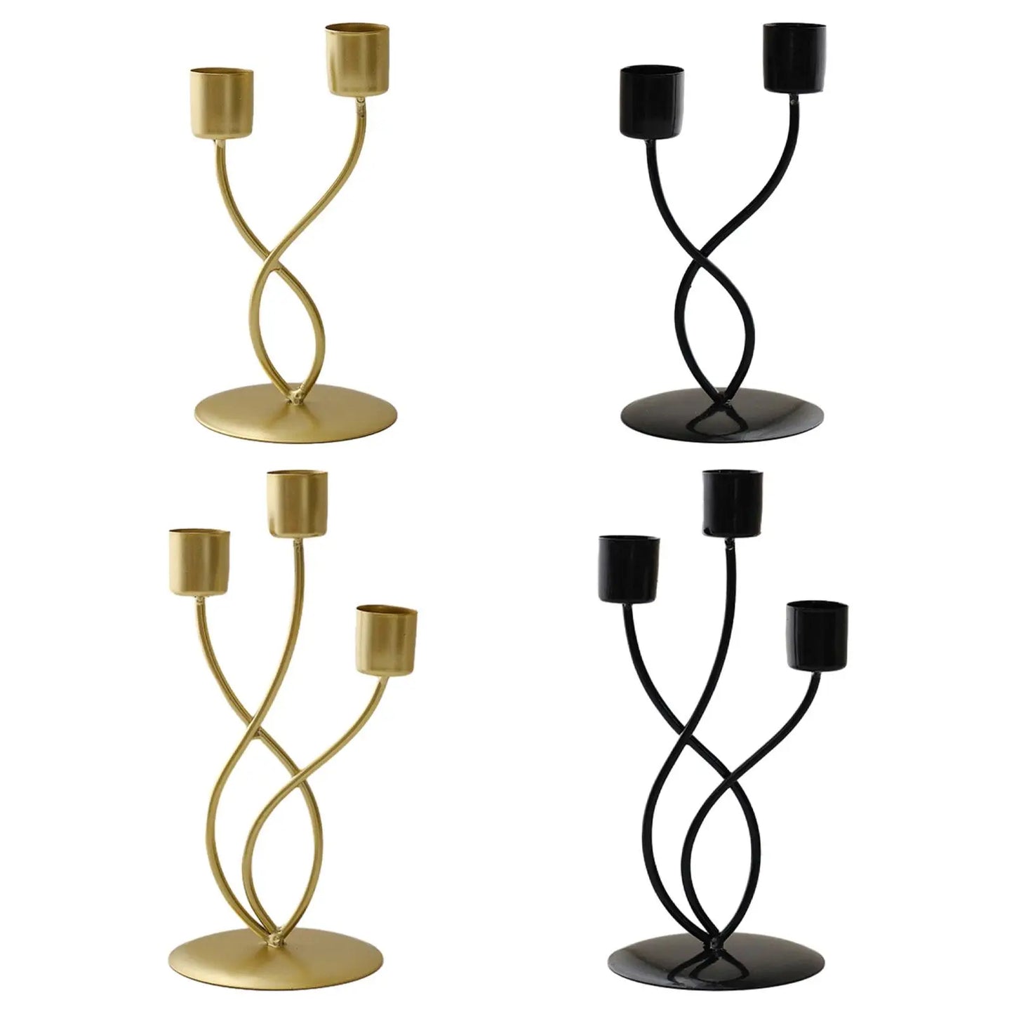 Metal Candle Holder Elegant Vintage Candlestick Holder Table Centerpiece for Mantel Living Room Anniversary Festival Banquet