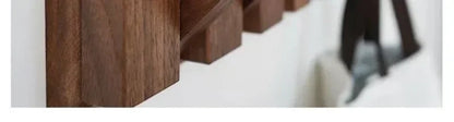 Coat Rack Hook Nordic Walnut Wall Clothes Racks Furniture for Home Dressing Rooms Piano Keys Coat Shelves Dress Hanger Room