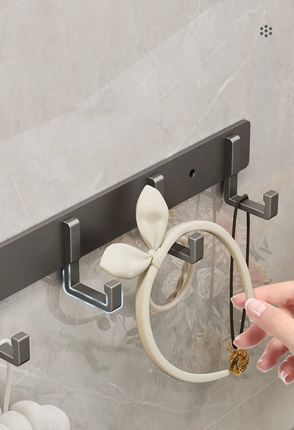 Household Wall Coat Rack Black Hooks For Hangging Clothes Towel Hanger Bathroom Robe Hook Heavy Duty Kitchen Accessories