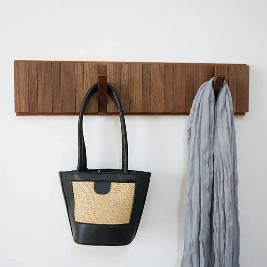 Coat Rack Hook Nordic Walnut Wall Clothes Racks Furniture for Home Dressing Rooms Piano Keys Coat Shelves Dress Hanger Room