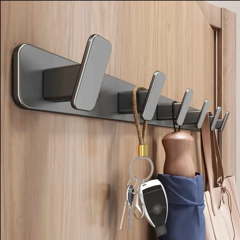 Coat Hook Wall Rack Hanger - Black Coat Rack with Hooks Wall Hooks for Hanging Hat Key Bag Towel Wall Mount Coat Rack