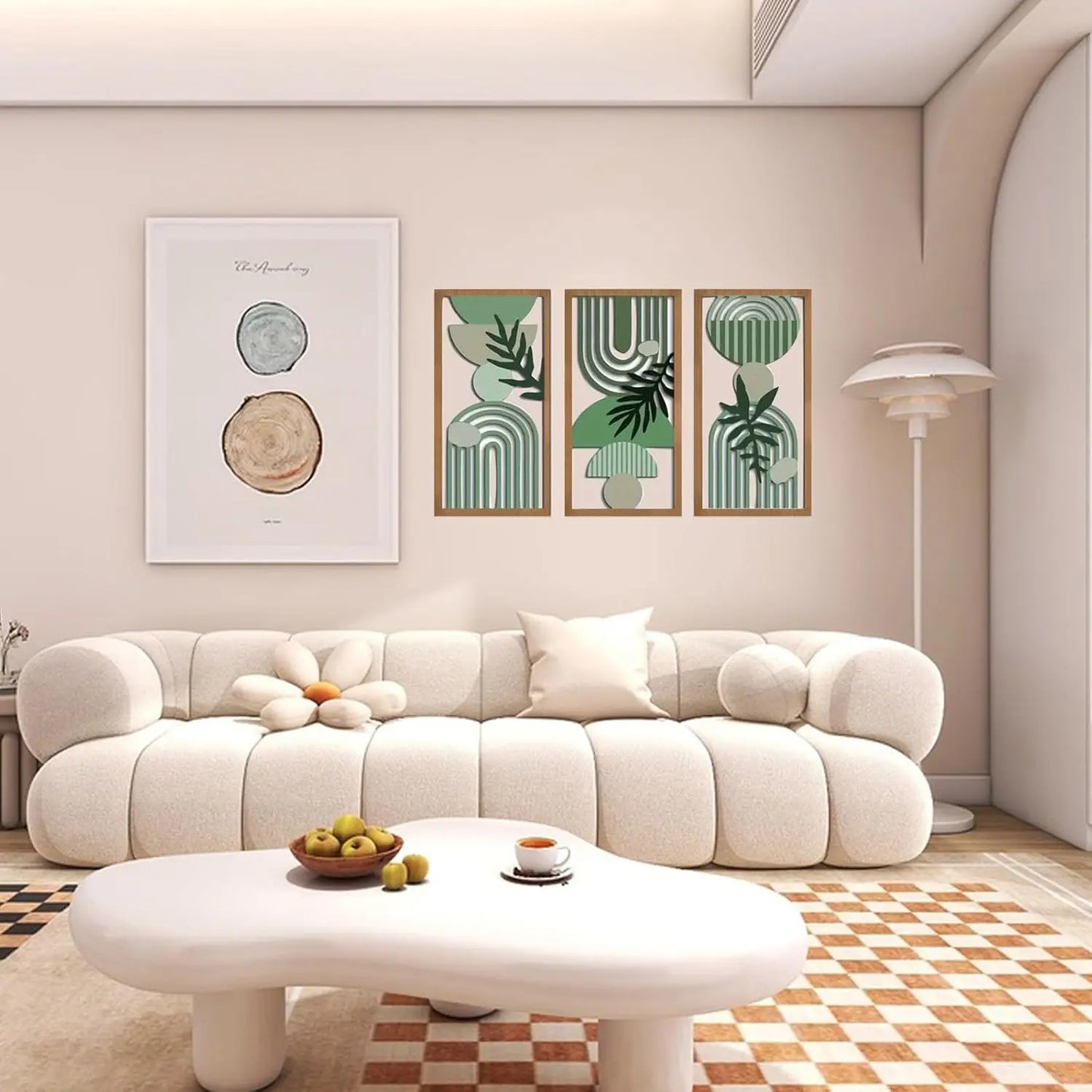 3pcs Bohemian Wooden Wall Art, Modern Home Decoration