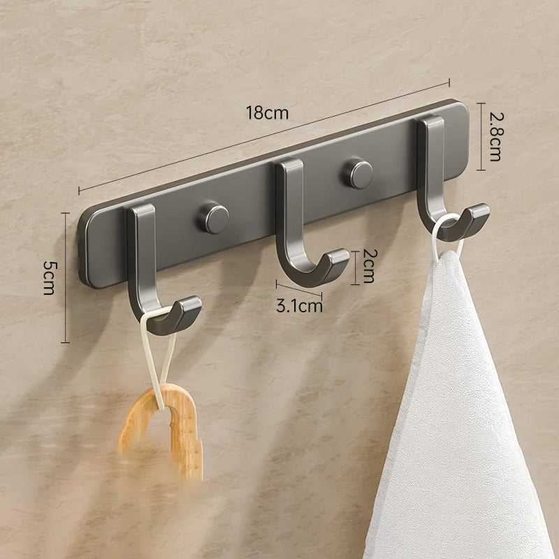 Coat Rack Wall Mount Hooks Space Aluminum Organizer Wall Mounted Entryway & Bathroom Hanger for Beach Towels,Coats,Purses,Bags