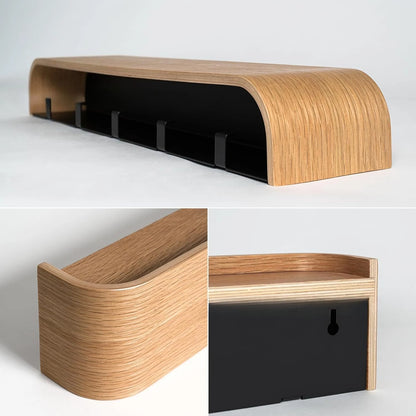 Walnut Wall Hanger, Entrance Clothes Hanger, Wall Coat Hook, Veneer Hanger, Wall Hanger Clothing Rack Stand Garment Rack