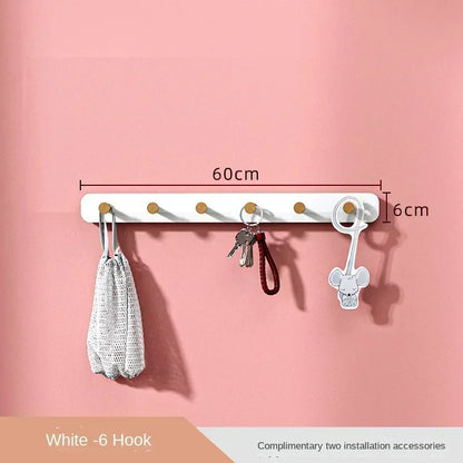 Multifunctional Coat Racks Wall Hook Wall Clothes Hanger Nordic Wooden Hook Door Back Room Entrance Hook Wall Shelving Coat Rack