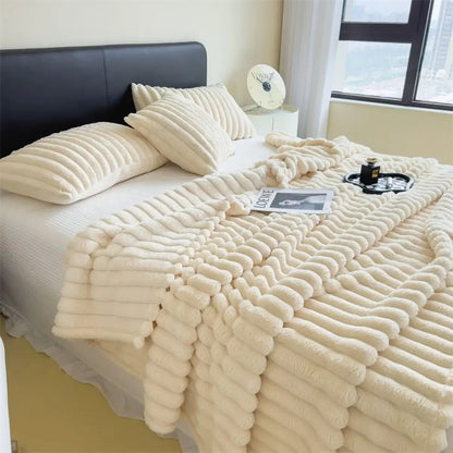 thickened striped blanket