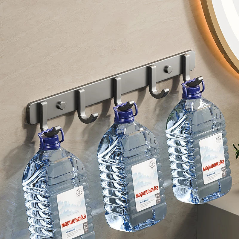 Coat Rack Wall Mount Hooks Space Aluminum Organizer Wall Mounted Entryway & Bathroom Hanger for Beach Towels,Coats,Purses,Bags